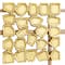 Gold Aluminum Contemporary Geometric Wall Decor, 53" x 1" x 20"